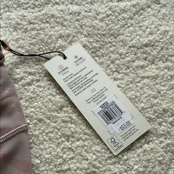 CALIA by Carrie Underwood Metallic Pink Zebra Leggings - Picture 2 of 3